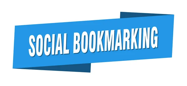 Social Bookmarking Banner Vorlage Social Bookmarking Band Etikettenschild — Stockvektor