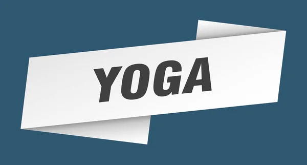 Шаблон Йога Банера Знак Етикетки Йоги — стоковий вектор