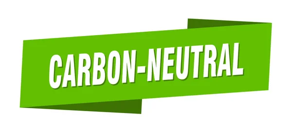 Koolstofneutraal Bannersjabloon Co2 Neutraal Lintlabel — Stockvector