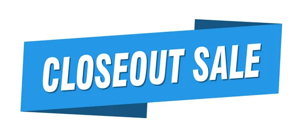 Closeout Sale Banner Template Closeout Sale Ribbon Label Sign — Stock Vector