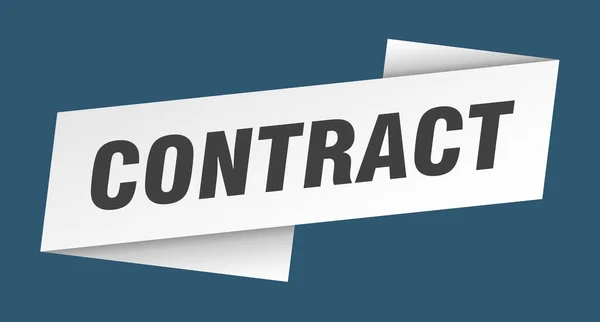 Wzór Banera Kontraktowego Oznaczenie Wstążki Kontraktowej — Wektor stockowy