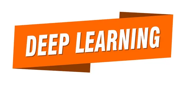 Deep Learning Banner Vorlage Deep Learning Band Etikettenschild — Stockvektor