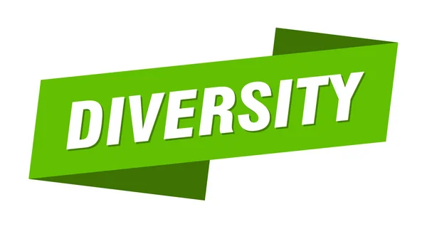 Modelo Banner Diversidade Diversidade Fita Rótulo Sinal — Vetor de Stock