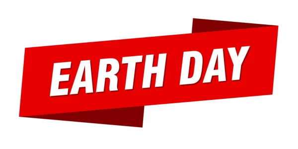 Earth Day Banner Vorlage Tag Der Erde Band Etikettenschild — Stockvektor