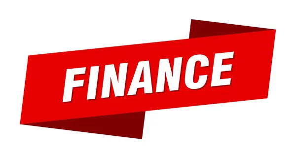 Πρότυπο Οικονομικού Banner Χρηματοδότηση Κορδέλα Σήμα Σήμα — Διανυσματικό Αρχείο