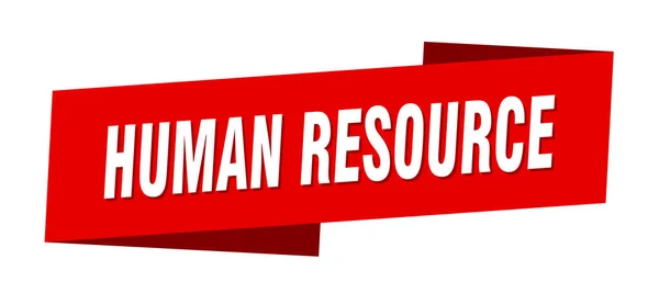Modèle Bannière Ressources Humaines Signe Étiquette Ruban Ressources Humaines — Image vectorielle