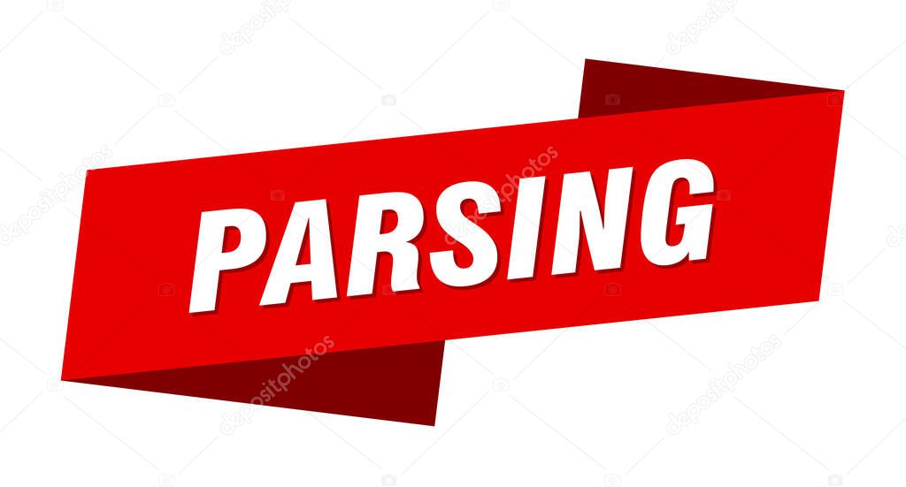 parsing banner template. parsing ribbon label sign