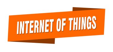 Sancak şablonunun interneti. Nesnelerin interneti kurdele etiketi işareti