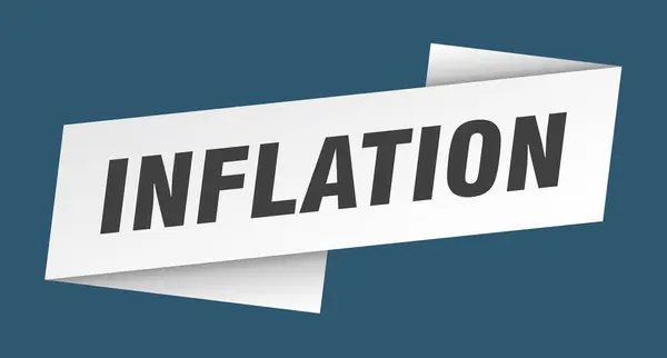 Banner Vorlage Für Inflation Inflationsband Zeichen — Stockvektor