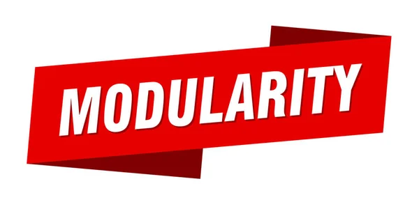 Modularity Banner Template Modularity Ribbon Label Sign — Stock Vector