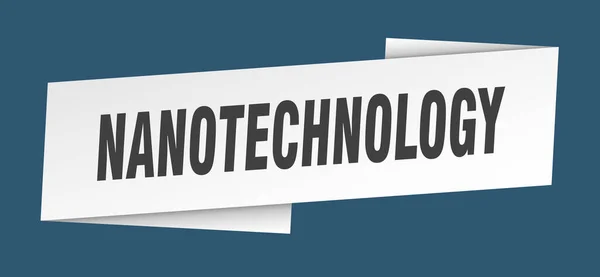 Nanotechnology Banner Template Nanotechnology Ribbon Label Sign — Stock Vector