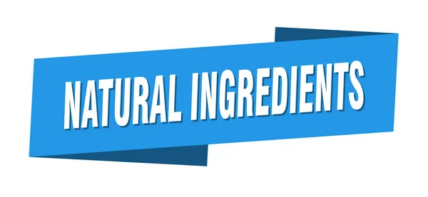 Banner Vorlage Für Natürliche Zutaten Natürliche Zutaten Band Etikett Zeichen — Stockvektor