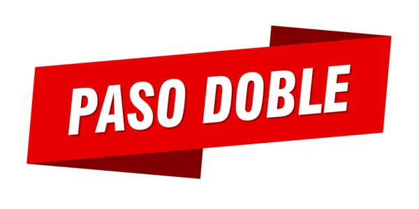 Paso Doble Plantilla Banner Paso Doble Cinta Etiqueta Signo — Vector de stock