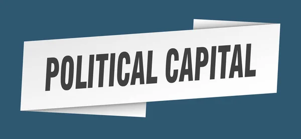 政治的首都旗テンプレート 政治資本のリボンの標識 — ストックベクタ