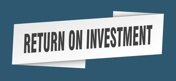 Return Investment Banner Vorlage Return Investment Band Etikettenschild — Stockvektor