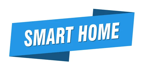 Slimme Banner Voor Thuis Smart Home Lint Label Teken — Stockvector