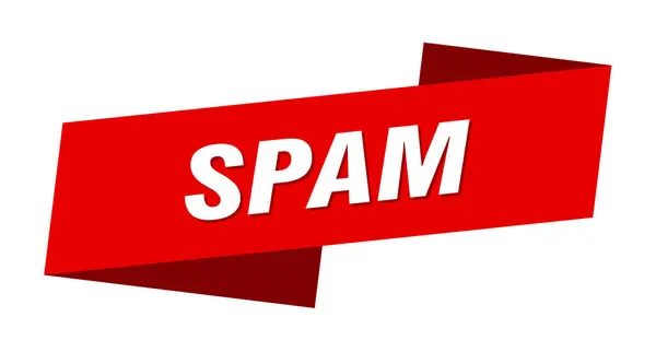 Spam Pankart Şablonu Çöp Posta Etiketi Işareti — Stok Vektör