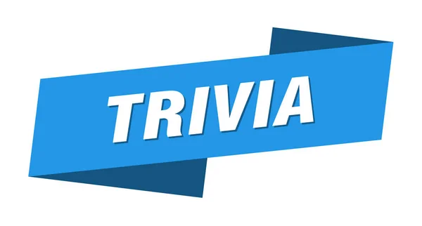 Plantilla Banner Trivia Trivia Cinta Etiqueta Signo — Vector de stock