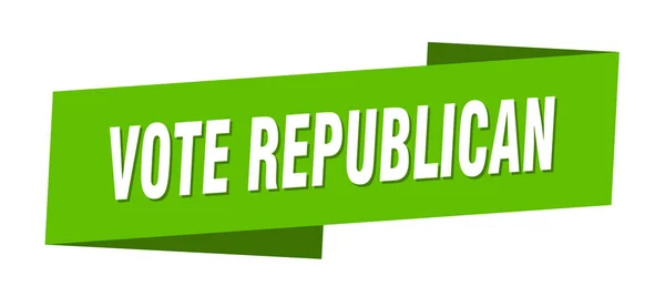 Votare Modello Banner Repubblicano Votare Segno Dell Etichetta Del Nastro — Vettoriale Stock