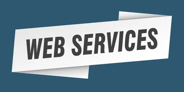 Banner Vorlage Für Webservices Web Services Bandschild Für Etiketten — Stockvektor