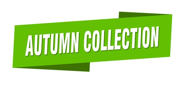 Sonbahar Koleksiyon Afiş Şablonu Sonbahar Koleksiyon Kurdele Etiketi Işareti — Stok Vektör