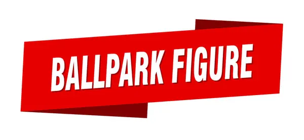 Ballpark Figur Banner Vorlage Ballpark Figur Band Etikettenschild — Stockvektor