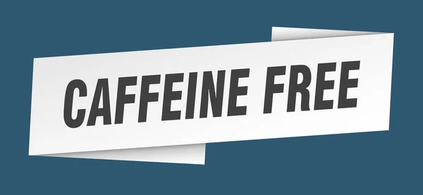 Πρότυπο Banner Χωρίς Καφεΐνη Σήμα Ετικέτα Κορδέλα Χωρίς Καφεΐνη — Διανυσματικό Αρχείο
