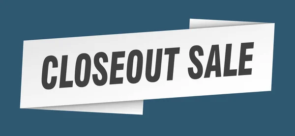 Closeout Sale Banner Template Closeout Sale Ribbon Label Sign — Stock Vector