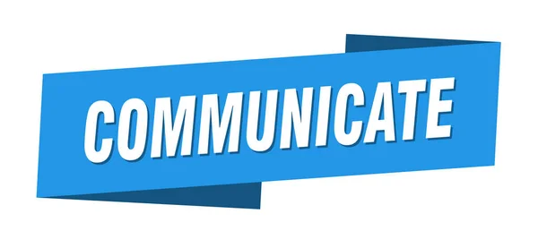 Kommunikációs Banner Sablont Kommunikációs Szalag Címke Jele — Stock Vector