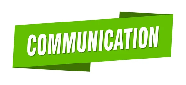 Kommunikációs Banner Sablon Kommunikációs Szalag Címke Jele — Stock Vector