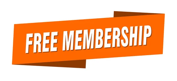 Banner Vorlage Für Kostenlose Mitgliedschaft Kostenlose Mitgliedschaft Band Etikett Zeichen — Stockvektor