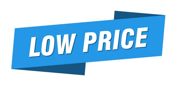 Modelo Banner Baixo Preço Sinal Etiqueta Fita Baixo Preço — Vetor de Stock