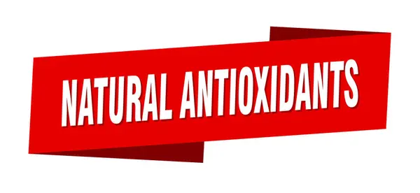 Natural Antioxidants Banner Template Natural Antioxidants Ribbon Label Sign — Stock Vector