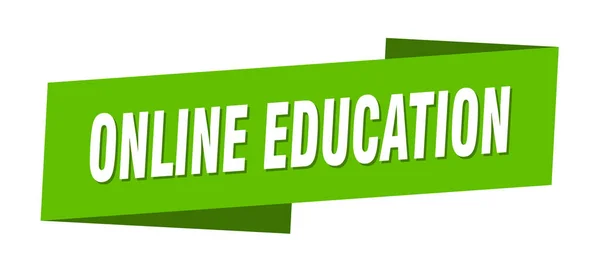 Banner Vorlage Für Online Bildung Online Bildungsband Etikettenschild — Stockvektor