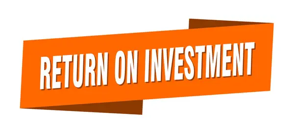 Return Investment Banner Vorlage Return Investment Band Etikettenschild — Stockvektor