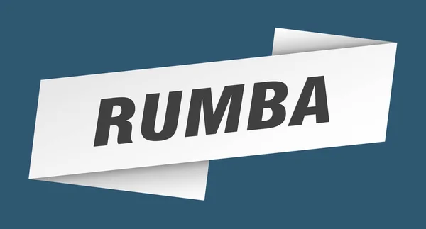 Rumba Banner Template Rumba Ribbon Label Sign — Stock Vector
