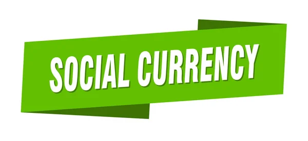 Шаблон Баннера Социальной Валюты Знак Маркировки Социальной Валюты — стоковый вектор