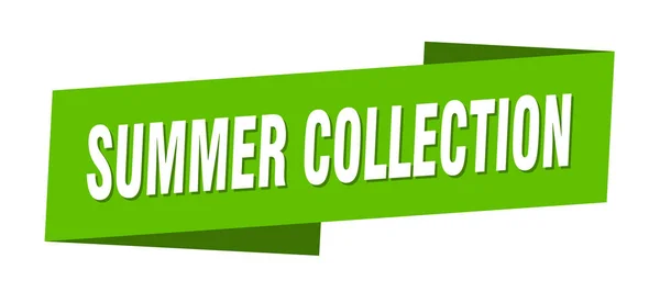 Summer Collection Banner Template Summer Collection Ribbon Label Sign — Stock Vector