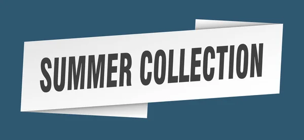 Summer Collection Banner Template Summer Collection Ribbon Label Sign — Stock Vector