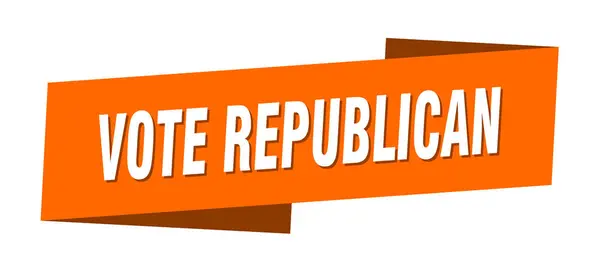 Hlasujte Republikánské Transparentní Šablony Hlasovací Znak Republikánské Stuhy — Stockový vektor