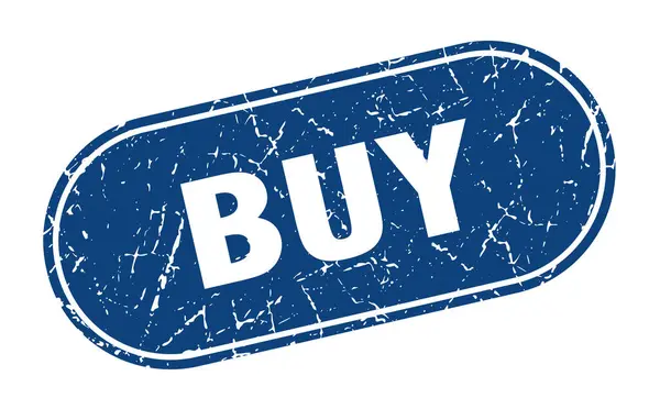 Comprar Sinal Comprar Selo Azul Grunge Rotulagem —  Vetores de Stock
