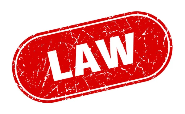 Gesetzeszeichen Law Grunge Roten Stempel Etikett — Stockvektor