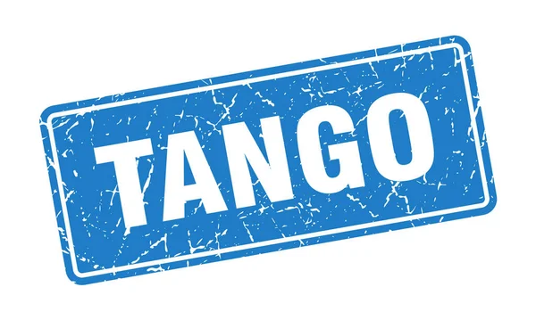 Timbre Tango Tango Vintage Étiquette Bleue Signe — Image vectorielle