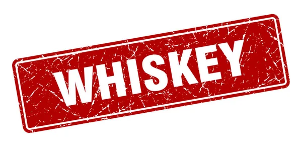 Timbre Whisky Whisky Vintage Étiquette Rouge Signe — Image vectorielle