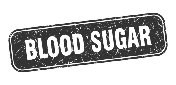 Sello Azúcar Sangre Azúcar Sangre Cuadrado Grungy Signo Negro — Vector de stock