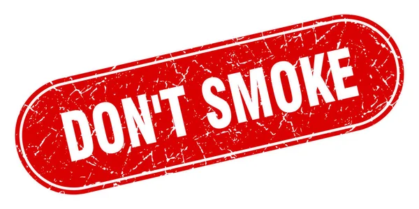 Non Fumare Cartello Non Fumare Francobollo Rosso Grunge Marchio — Vettoriale Stock