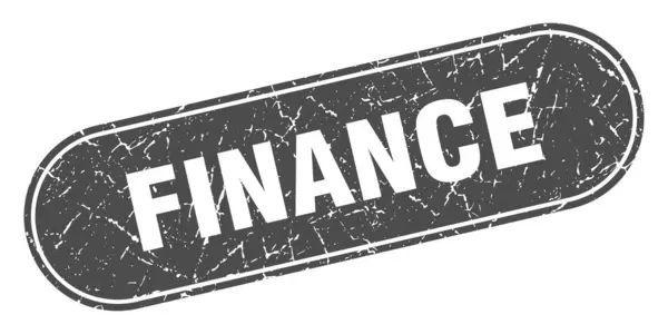 Signe Financier Finance Grunge Noir Timbre Étiquette — Image vectorielle