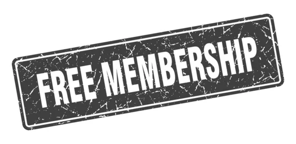 Kostenloser Mitgliedsstempel Kostenlose Mitgliedschaft Vintage Black Label Zeichen — Stockvektor