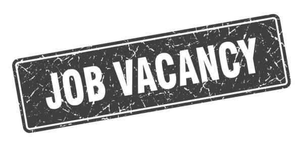 Job Vacancy Stamp Job Vacancy Vintage Black Label Sign — Stock Vector