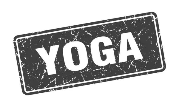 Yoga Stempel Yoga Vintage Black Label Zeichen — Stockvektor